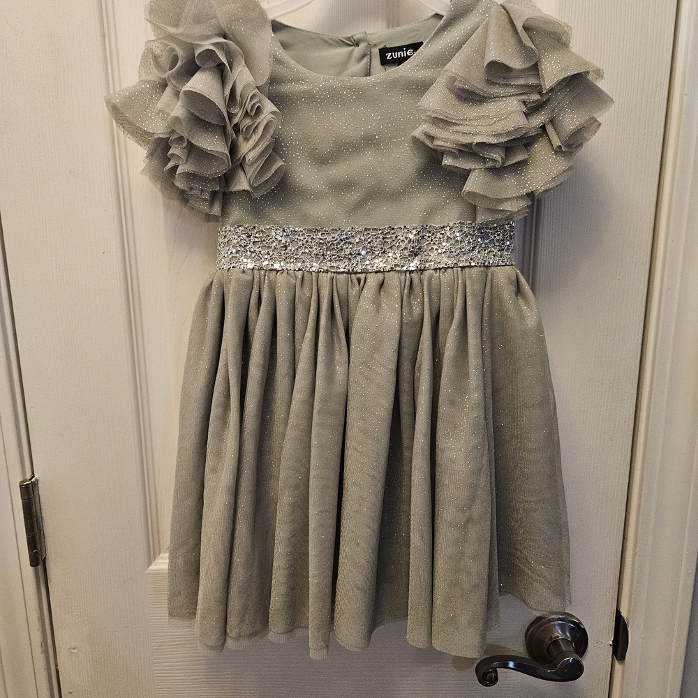 Zunie Glittering Green Kids Dress
